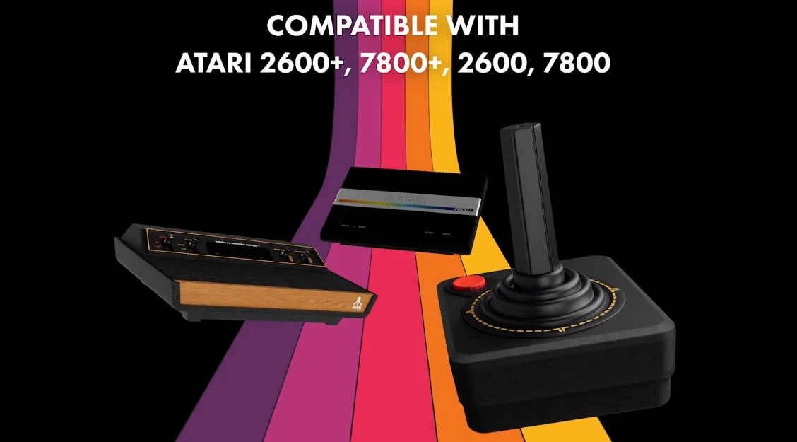 Matériel compatible avec la collection : Atari 2600 d'origine, 2600+ moderne et manette CX40