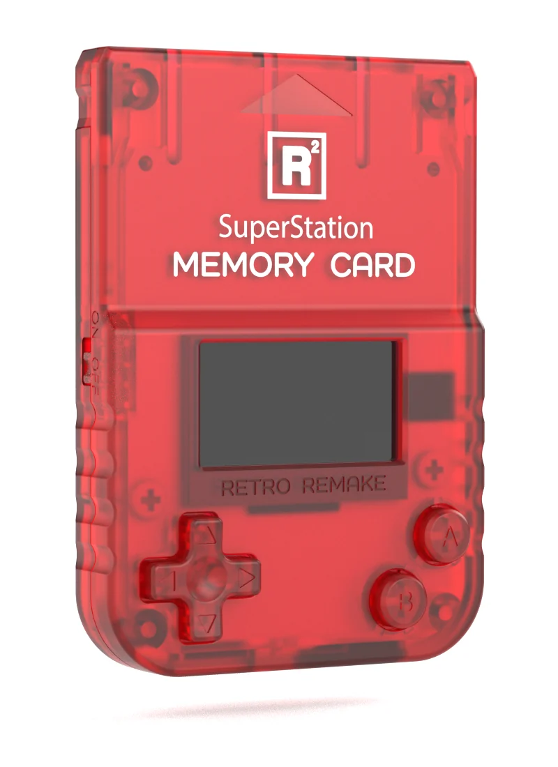 Packshot de la carte en rouge translucide, de face