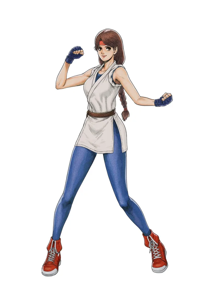 Illustration officielle du personnage Yuri Sakazaki dans Art of Fighting 3 R