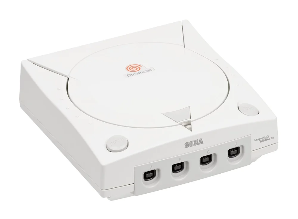 Console Dreamcast, autre angle