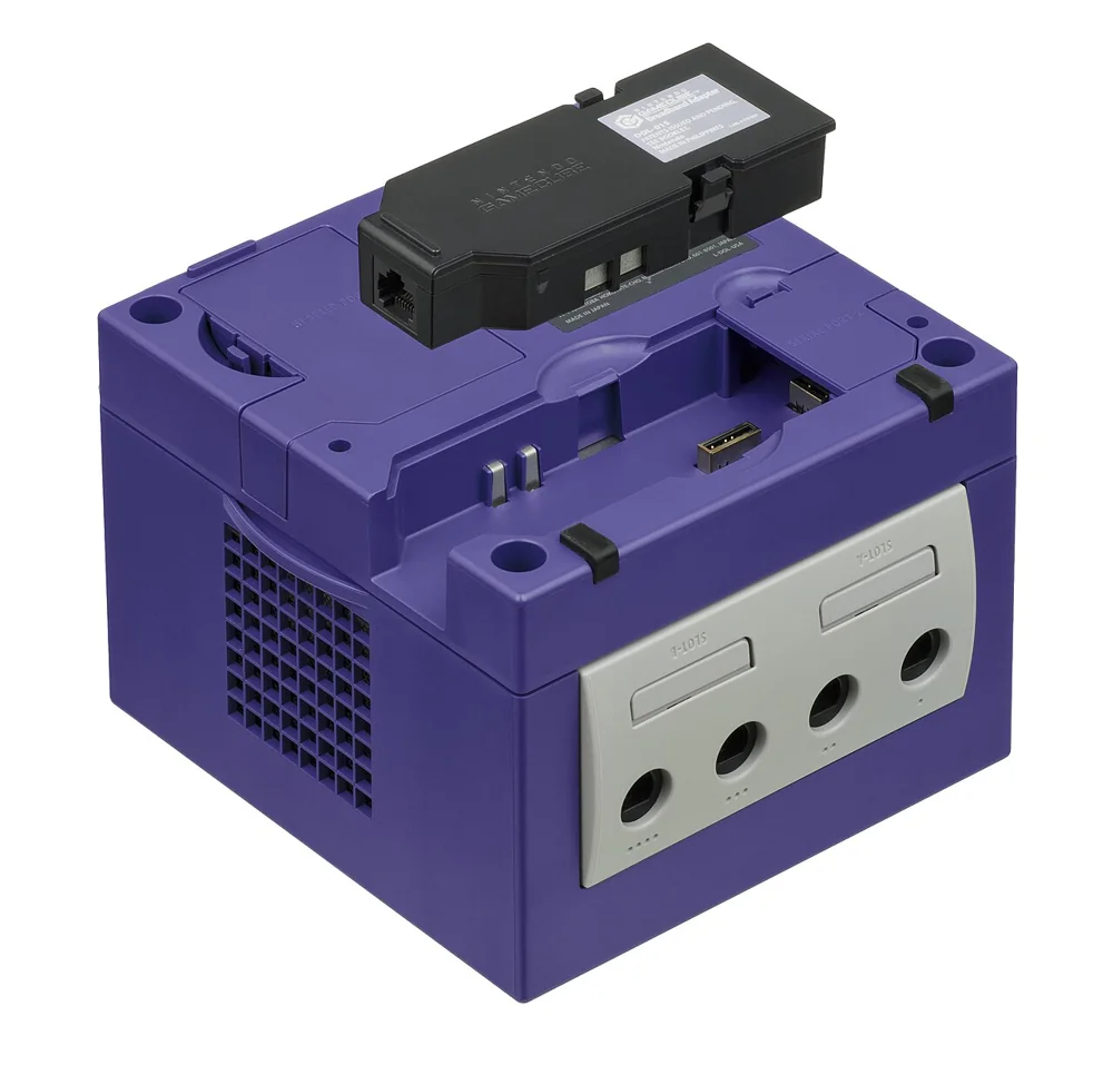 GameCube avec l'adaptateur haut débit