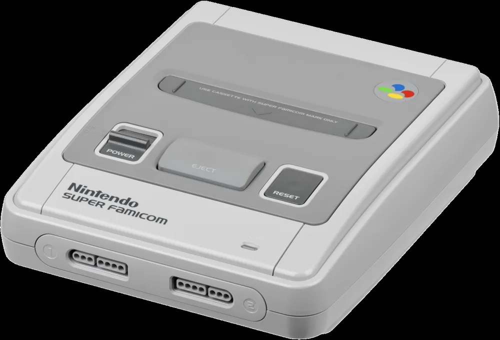 La Super Famicom japonaise, au boîtier clair qui jaunit fortement