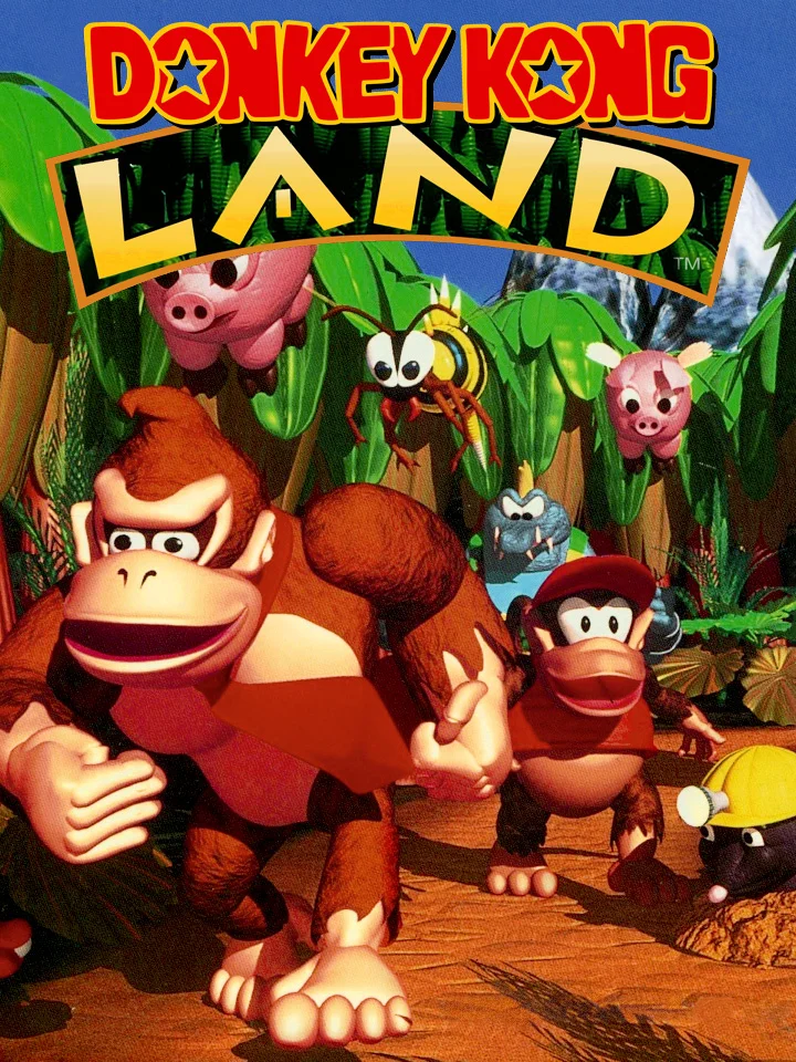 Jaquette de Donkey Kong Land, le jeu original sorti sur Game Boy en 1995