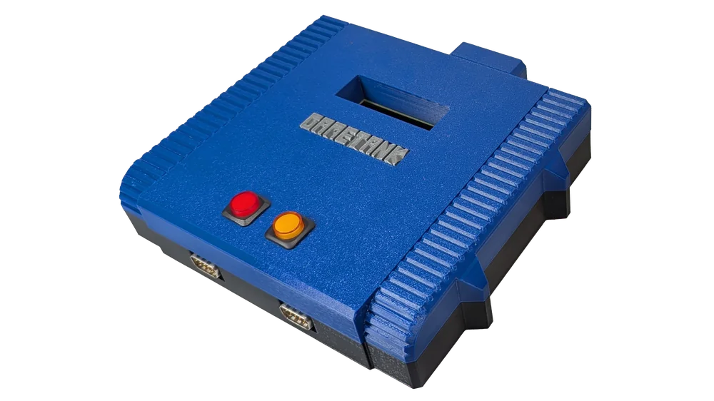 La console GameTank, vue de trois quarts