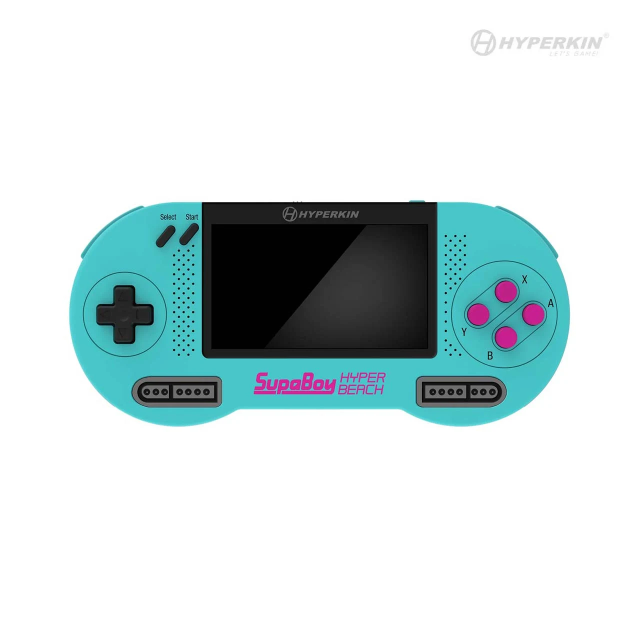 Le Hyperkin SupaBoy dans son coloris Hyper Beach actuellement commercialisé