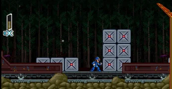 Une autre capture de Mega Man X: Regenesis, dans un niveau au pixel art inspiré de la Super Nintendo