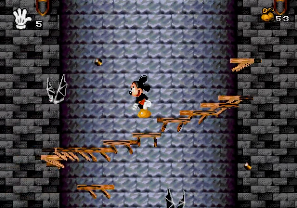Capture de Mickey Mania (1994) sur Mega Drive, la tour du Mad Doctor