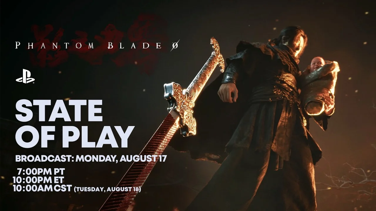 Vignette officielle du State of Play consacré à Phantom Blade Zero, diffusé par PlayStation le 17 août 2026