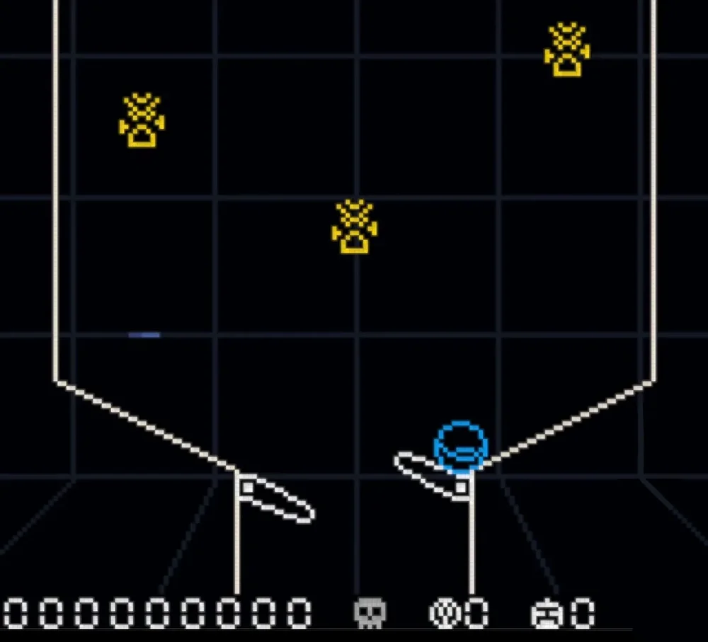 Capture d écran d une salle bonus de Self Simulated: Pinball Anomaly sur Game Boy Color