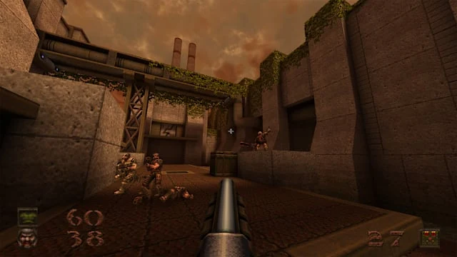 Combat contre un Rocket Ogre dans Dawn of the Machine, avec le nouveau Super Axe