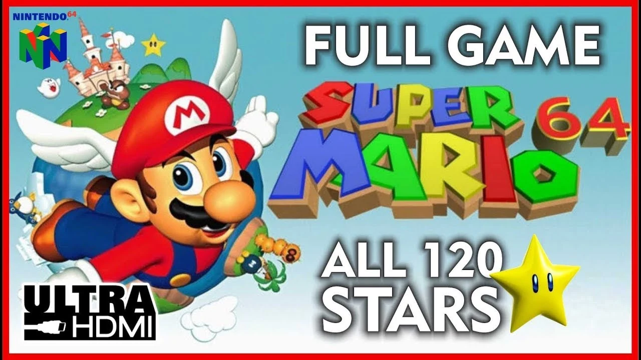Partie complète de Super Mario 64 sur Nintendo 64