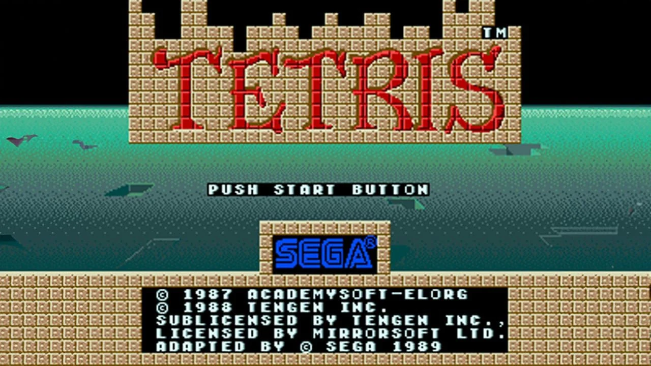 Écran de jeu de Tetris Redux, la modernisation par ROM hack de la version Mega Drive de Tetris