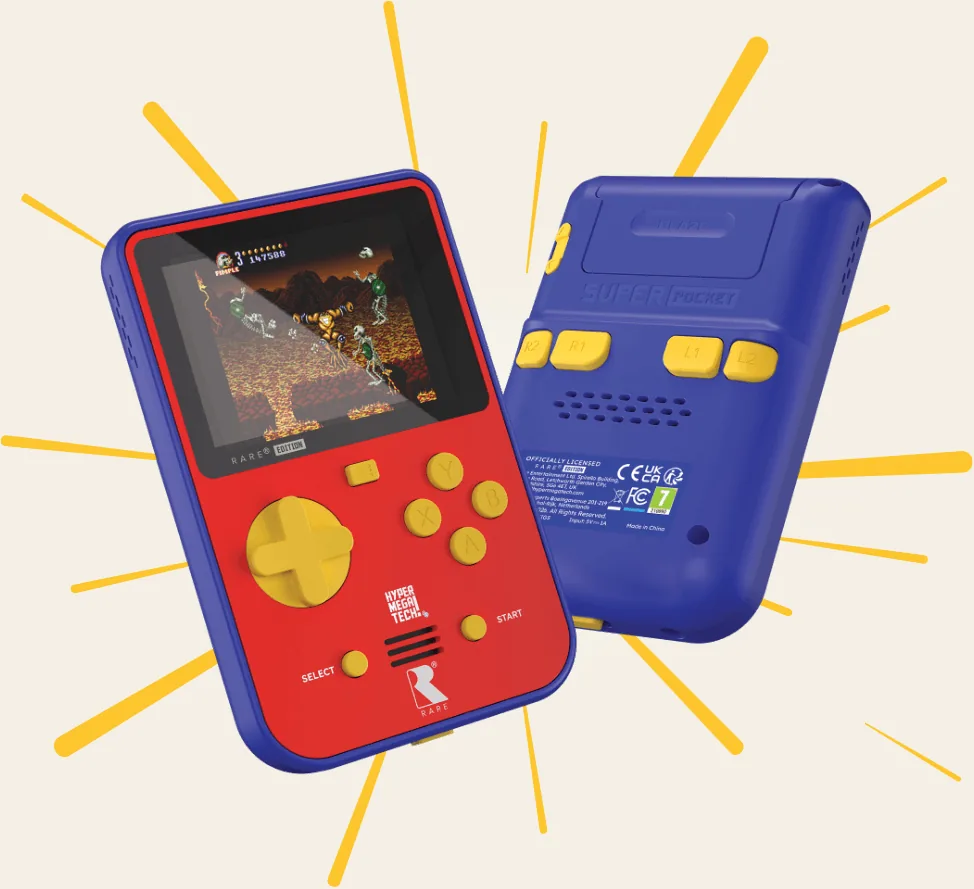 La console portable Super Pocket Rare Edition, faces avant et arrière