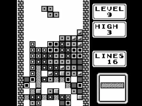 Gameplay de Tetris sur Game Boy