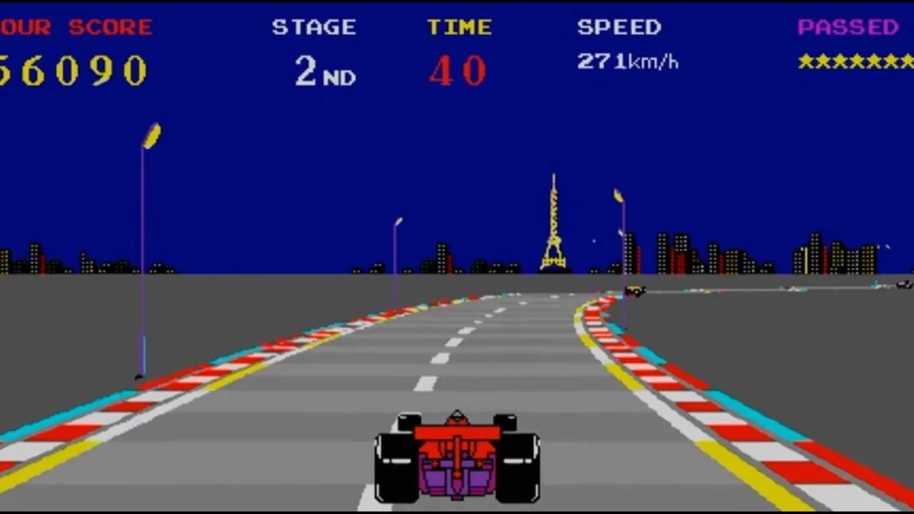 Capture de gameplay de TX-1 montrant la vue du cockpit de jour, avec la tour Eiffel à l'horizon