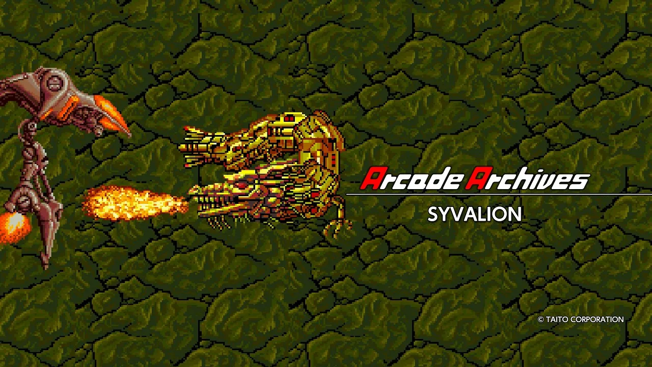 Bande-annonce de la réédition Arcade Archives de Syvalion